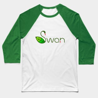 swan and leaf Baseball T-Shirt